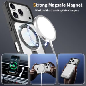 iPhone 17 Pro (also applicable to 18 Pro) Silver Shield Transparent Racket Stand - Image 8