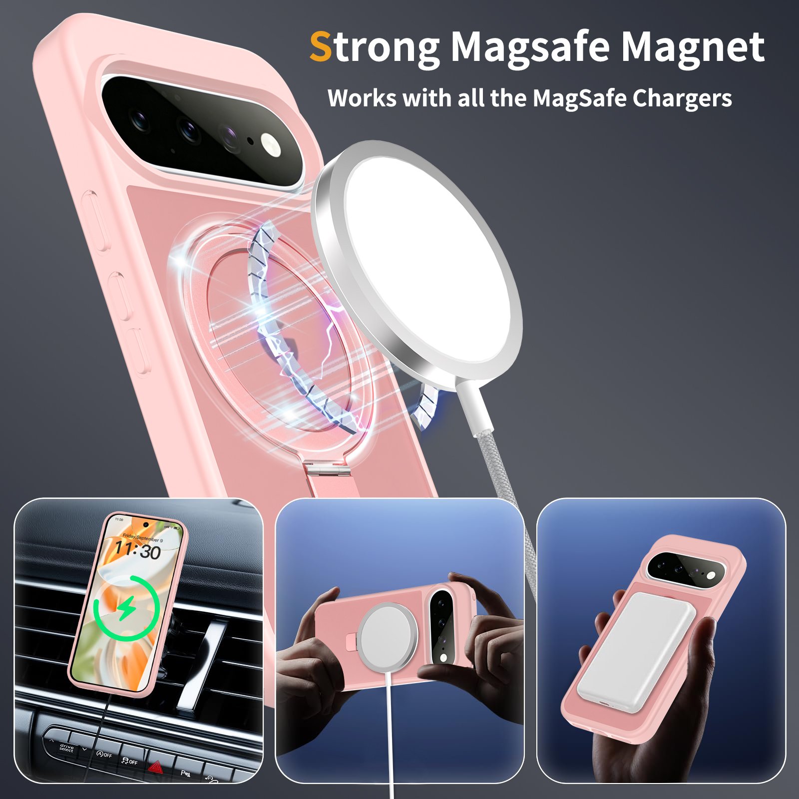 Google 9 (Universal 9pro - 10 - 10pro - 11 - 11pro) Silver Shield Finger-Sensitive Racket Stand - Image 2