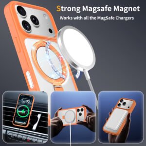 iPhone 17 Pro (also applicable to 18 Pro) Silver Shield Transparent Racket Stand - Image 3