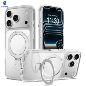 iPhone 17 Pro (also applicable to 18 Pro) Silver Shield Transparent Racket Stand - Image 16