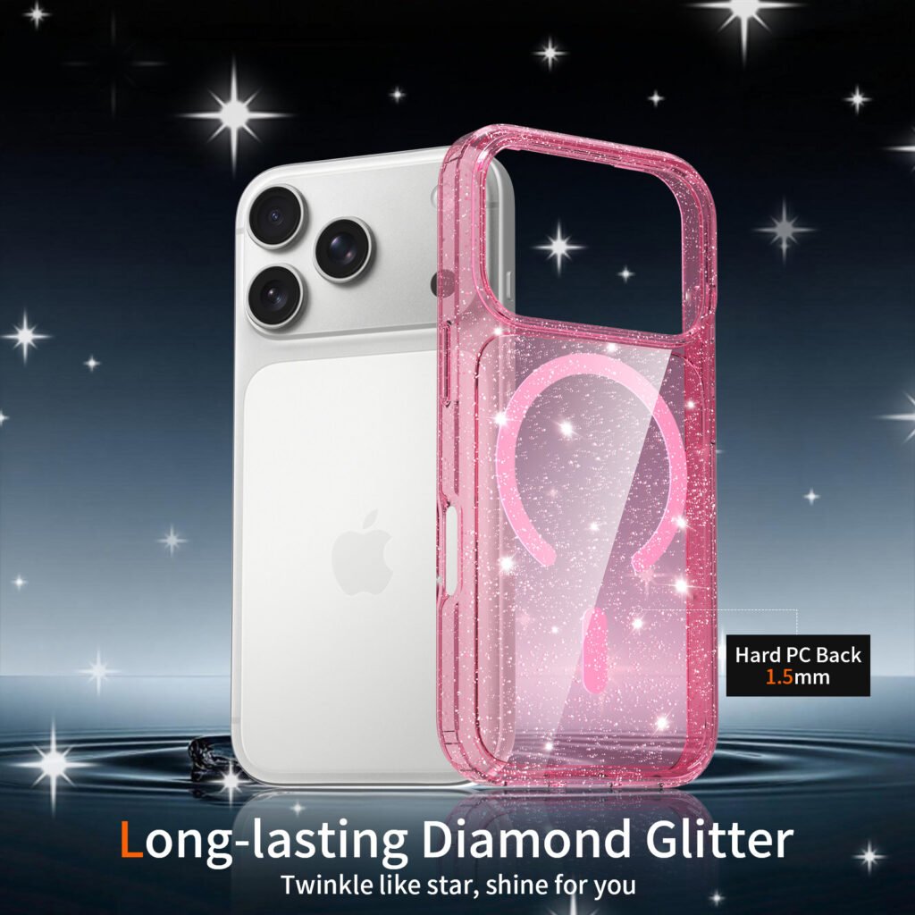 iPhone 17 Pro (applicable to 18 Pro) Anti-Scratch Two-in-One Flash Powder Magnetic Attachment Model