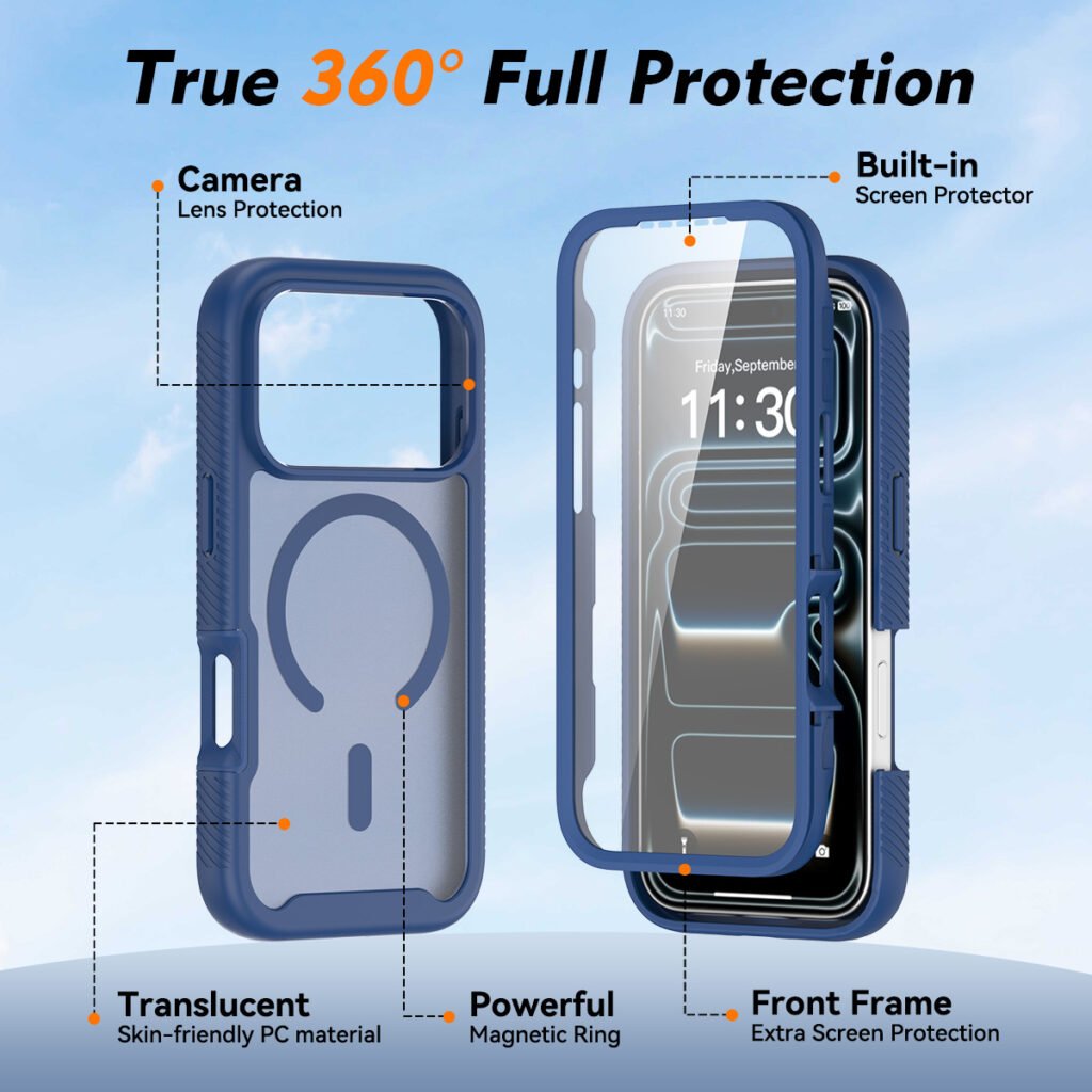 iPhone 17 Pro (18 Pro compatible) Skin-like Starry Sky All-Weather Case (Magnetic Attachment + Screen Protector)