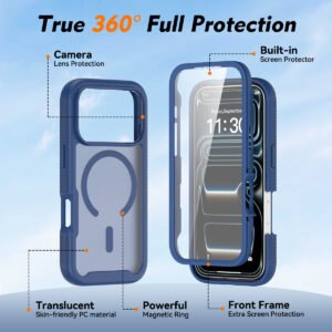 iPhone 17 Pro (18 Pro compatible) Skin-like Starry Sky All-Weather Case (Magnetic Attachment + Screen Protector) - Image 3