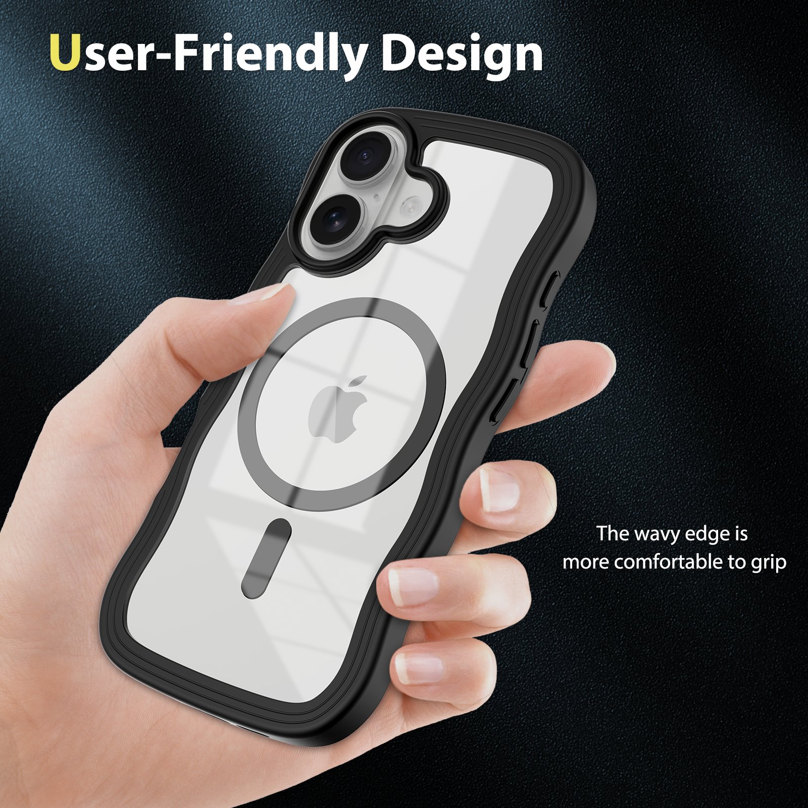 iPhone 17 Wave Pattern Transparent One-Sided (Magnetic Attachment) - Image 12