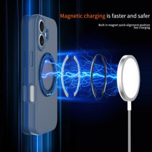 iPhone 17 Fine Hole Silver Shield Touchable Rotating Stand - Image 9