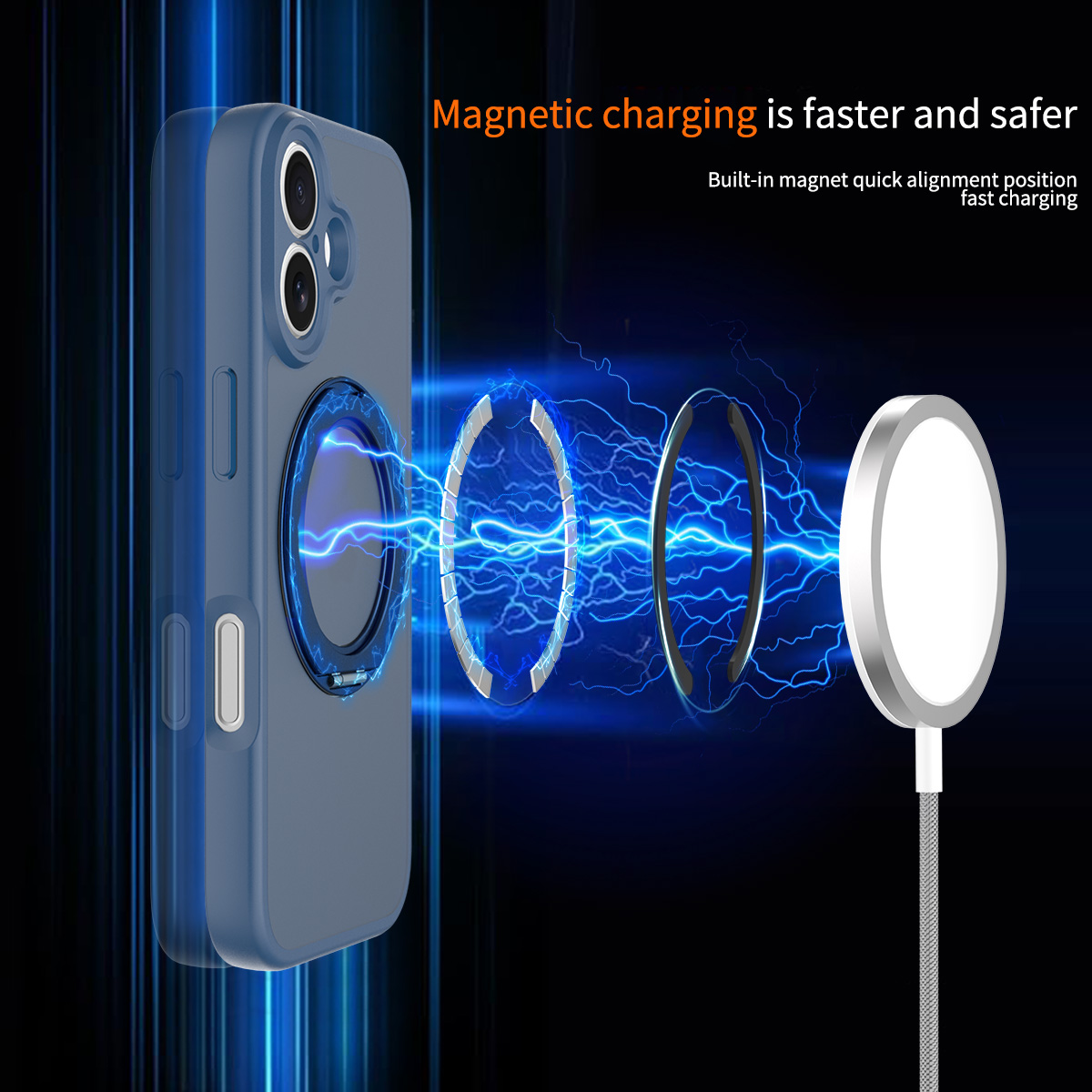 iPhone 17 Fine Hole Silver Shield Touchable Rotating Stand - Image 9