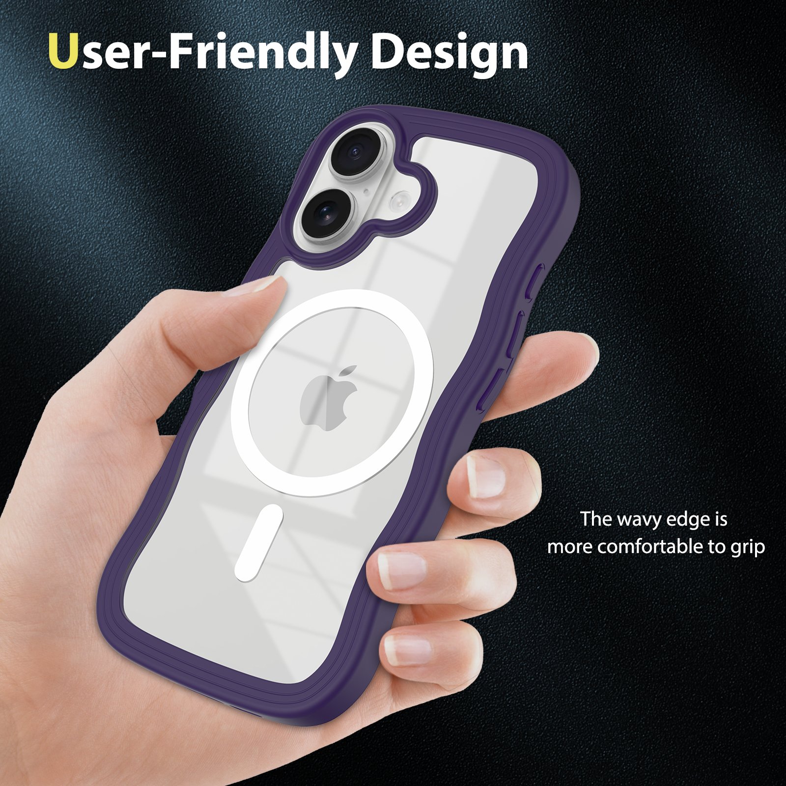 iPhone 17 Wave Pattern Transparent One-Sided (Magnetic Attachment) - Image 13