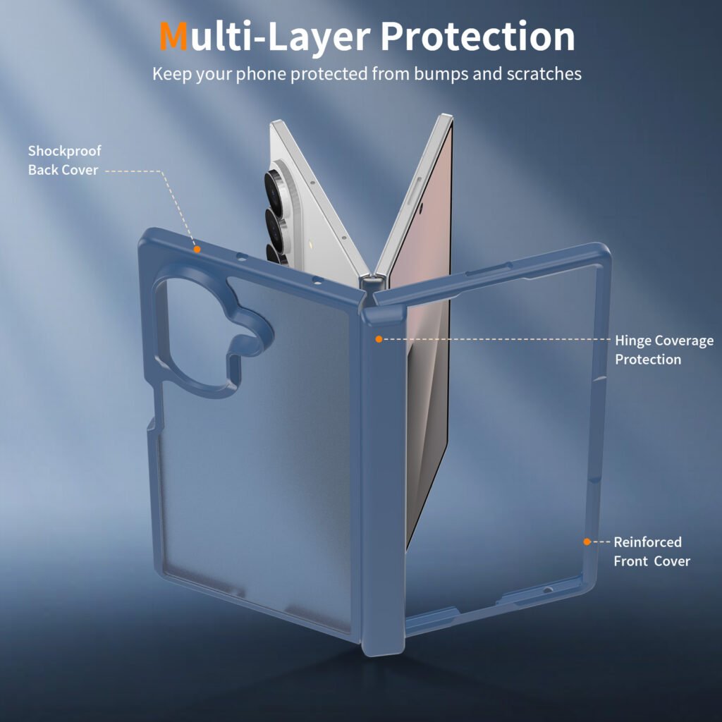 Samsung Z Fold 7 (Universal Z Fold 8) - Left and Right Folding - Silver Shield Touchscreen Two-in-One (with Side Cover)