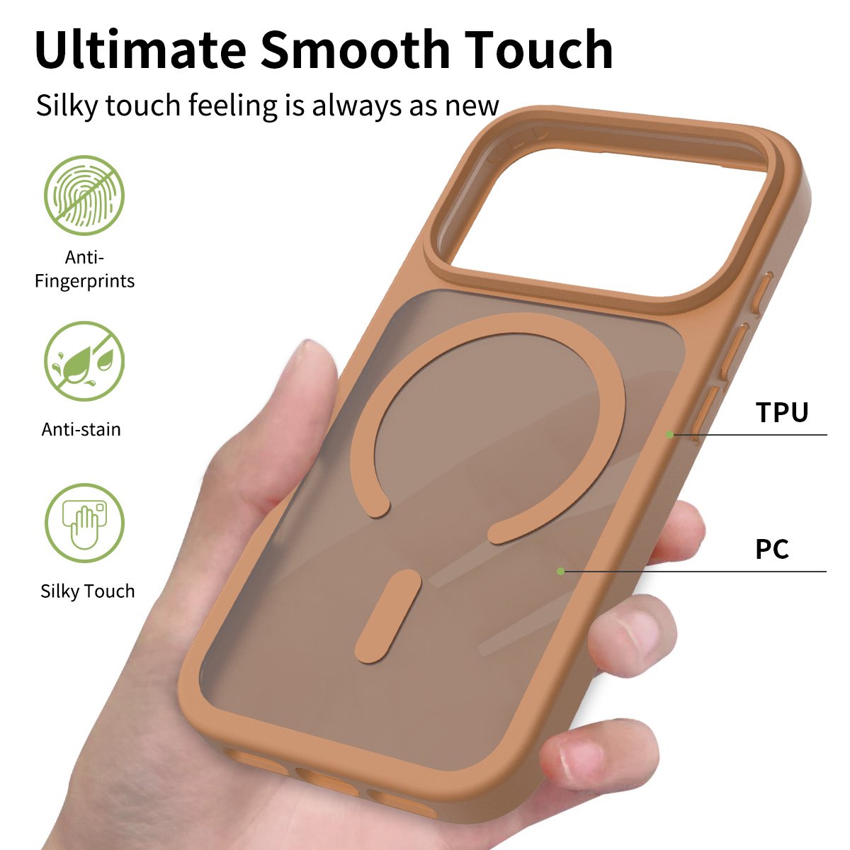 iPhone 17 Pro - Silver Shield Touch-Skin Fusion (Magnetic Attachment) - Image 21