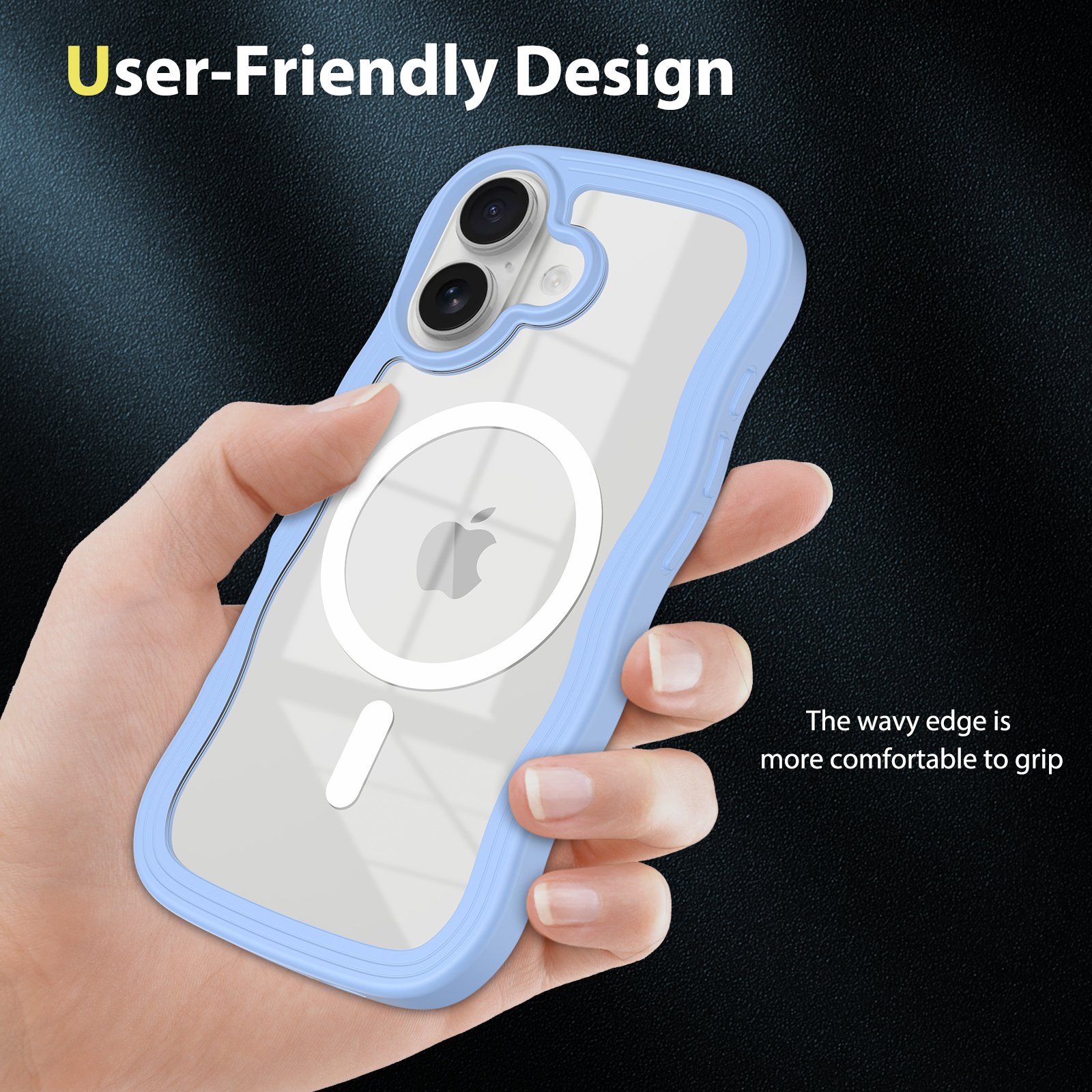 iPhone 17 Wave Pattern Transparent One-Sided (Magnetic Attachment) - Image 15