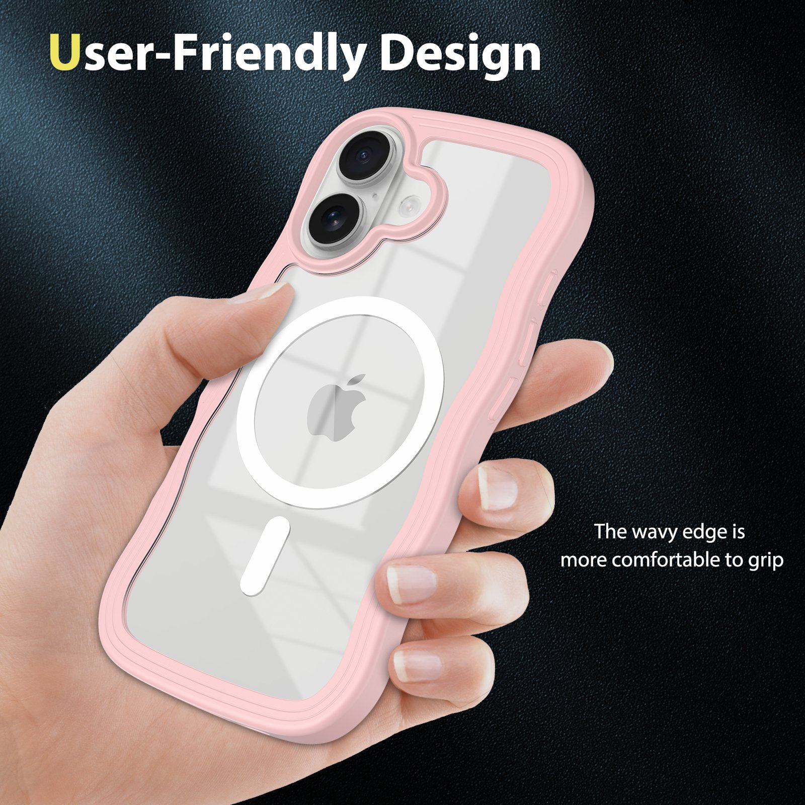 iPhone 17 Wave Pattern Transparent One-Sided (Magnetic Attachment) - Image 16