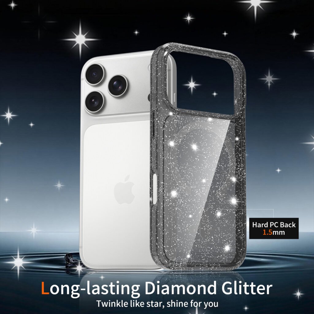 iPhone 17 Pro (applicable to 18 Pro) Anti-Scratch Two-in-One Flash Powder Magnetic Attachment Model