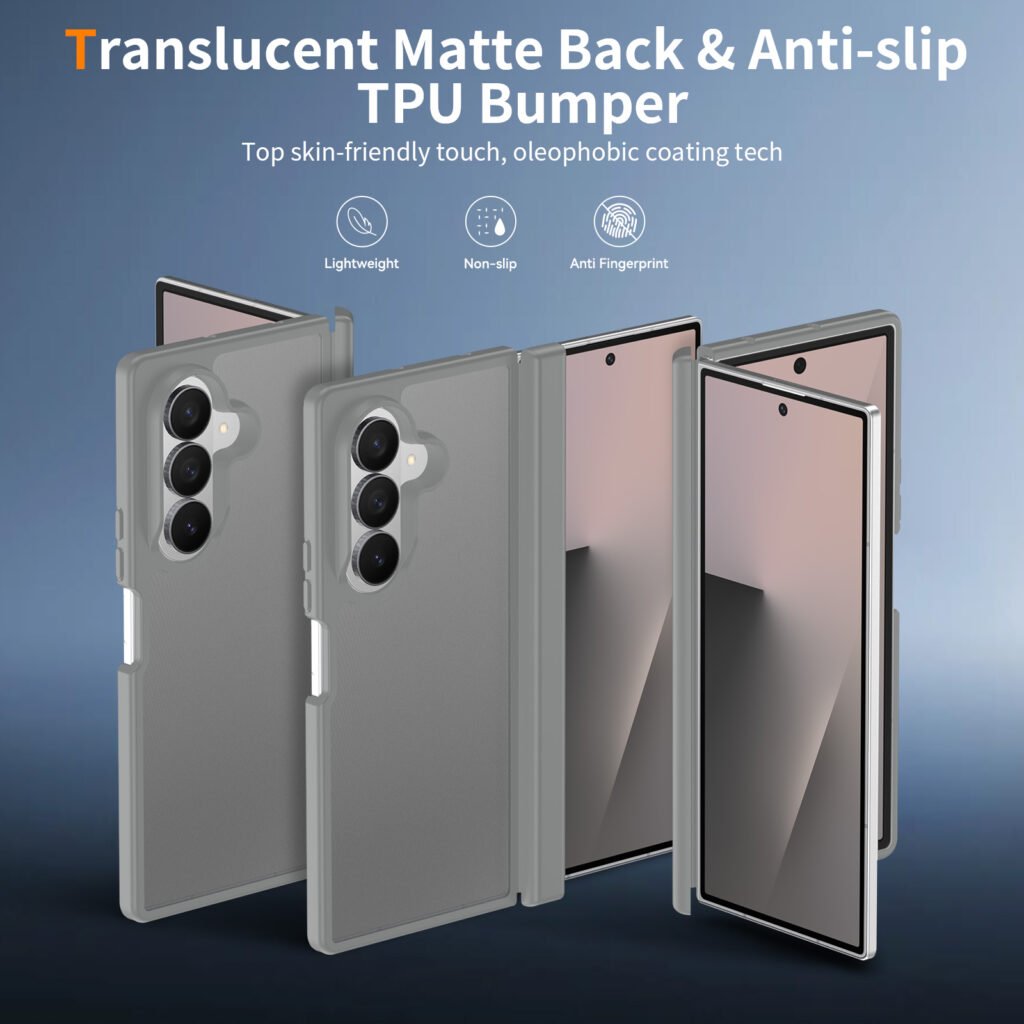 Samsung Z Fold 7 (Universal Z Fold 8) Left and Right Folding - Silver Armor Touchscreen Two-in-One (with Side Cover) Remove the Front Cover