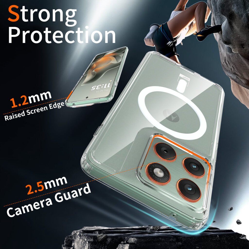 Motorola Edge 70 5G - Anti-Scratch Dual-Function (Magnetic Attachment) for Overseas Use