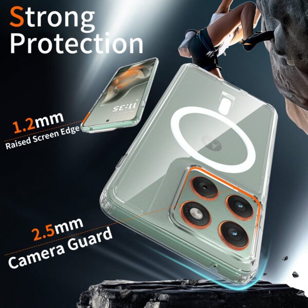 Motorola Edge 70 5G - Anti-Scratch Dual-Function (Magnetic Attachment) for Overseas Use