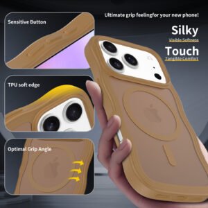 iPhone 17 Pro (18 Pro compatible) - Wave Pattern Skin-Sensing Dual Integration (Magnetic Attachment) - Image 6