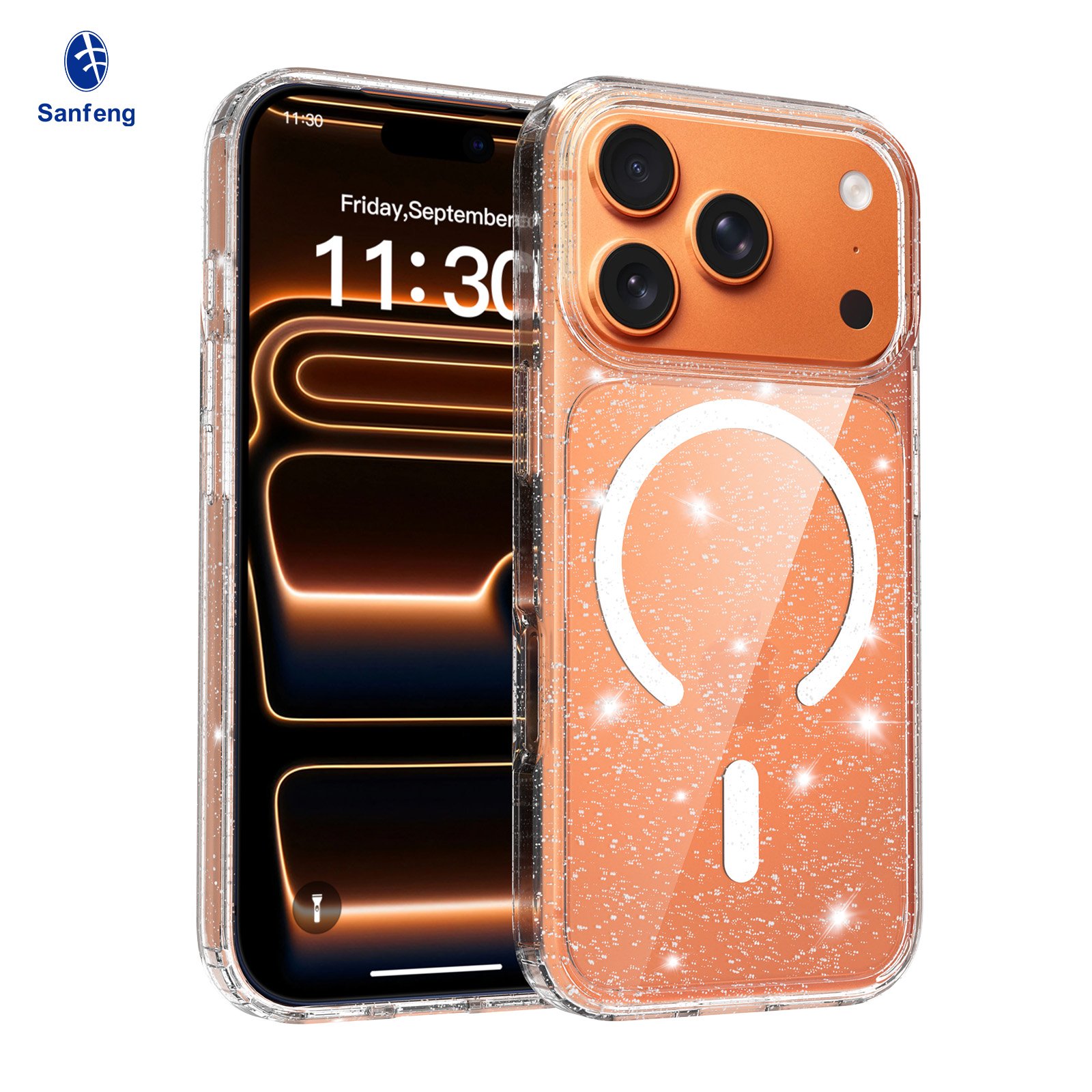 iPhone 17 Pro (applicable to 18 Pro) Anti-Scratch Two-in-One Flash Powder Magnetic Attachment Model - Image 5