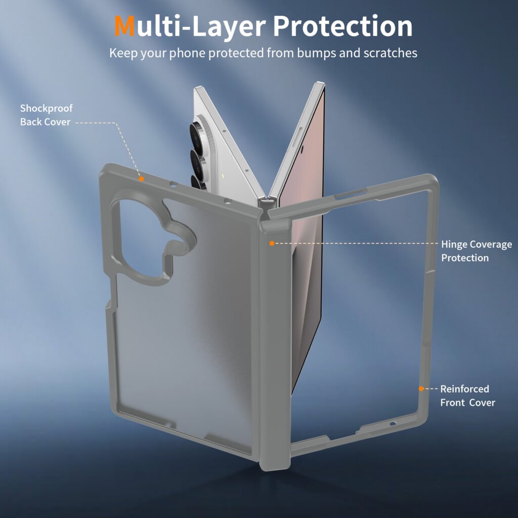 Samsung Z Fold 7 (Universal Z Fold 8) - Left and Right Folding - Silver Shield Touchscreen Two-in-One (with Side Cover)