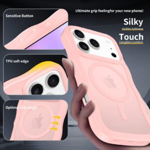 iPhone 17 Pro (18 Pro compatible) - Wave Pattern Skin-Sensing Dual Integration (Magnetic Attachment) - Image 3