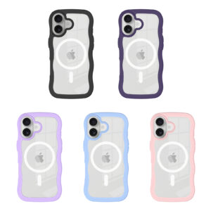 iPhone 17 Wave Pattern Transparent One-Sided (Magnetic Attachment)