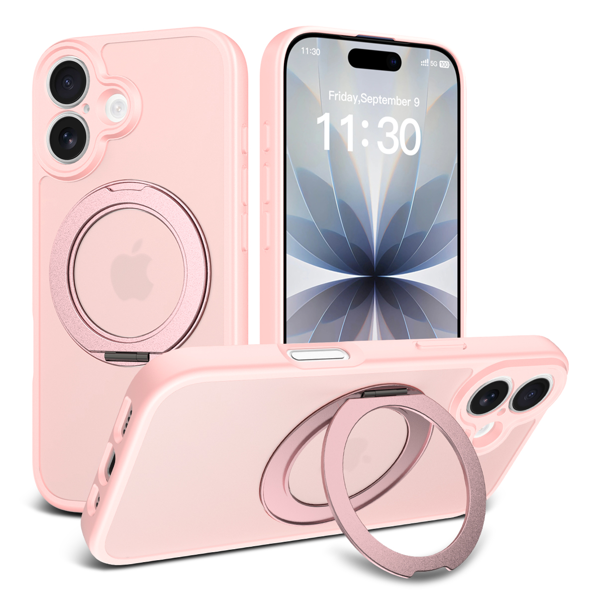 iPhone 17 Fine Hole Silver Shield Touchable Rotating Stand - Image 18