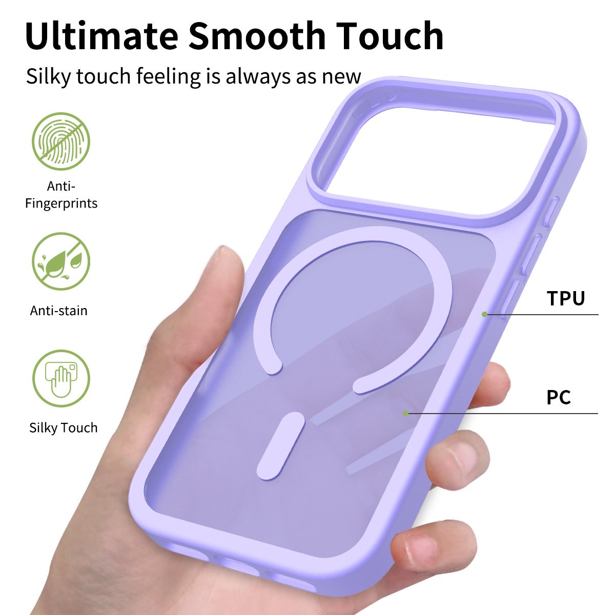 iPhone 17 Pro - Silver Shield Touch-Skin Fusion (Magnetic Attachment) - Image 18