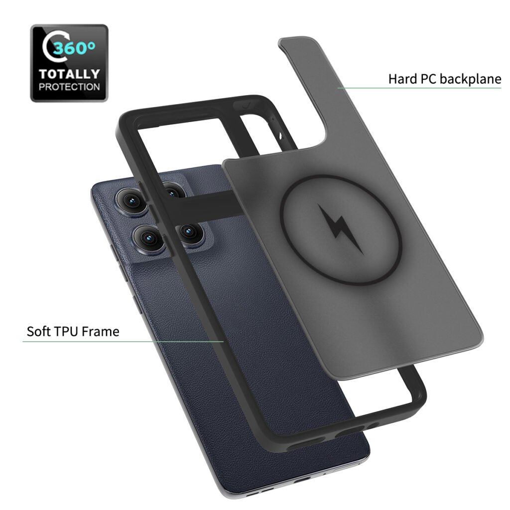 MOTO edge (2025) Skin Silver Shield Two-in-One (Magnetic Attachment)