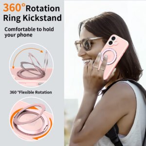 iPhone 17 Fine Hole Silver Shield Touchable Rotating Stand - Image 19