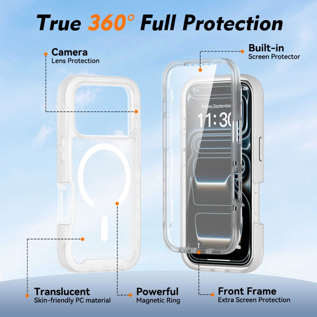 iPhone 17 Pro (18 Pro compatible) Skin-like Starry Sky All-Weather Case (Magnetic Attachment + Screen Protector)