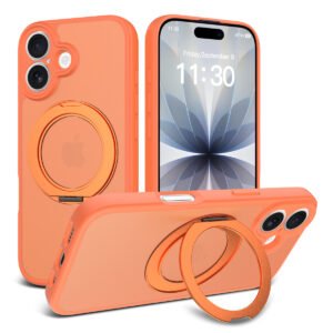 iPhone 17 Fine Hole Silver Shield Touchable Rotating Stand - Image 22