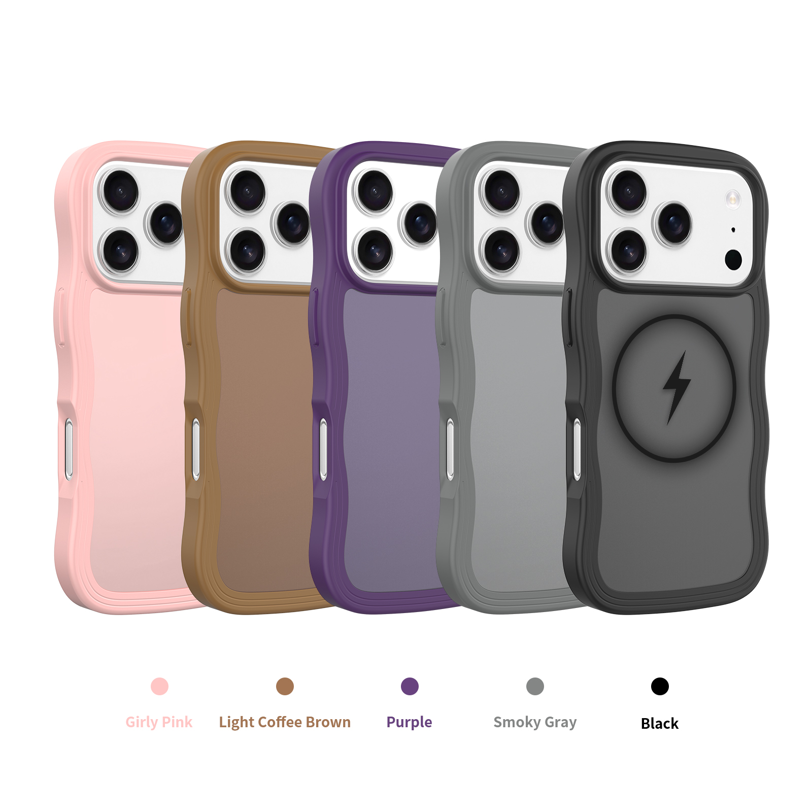 iPhone 17 Pro (18 Pro compatible) - Wave Pattern Skin-Sensing Dual Integration (Magnetic Attachment)
