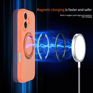 iPhone 17 Fine Hole Silver Shield Touchable Rotating Stand - Image 25