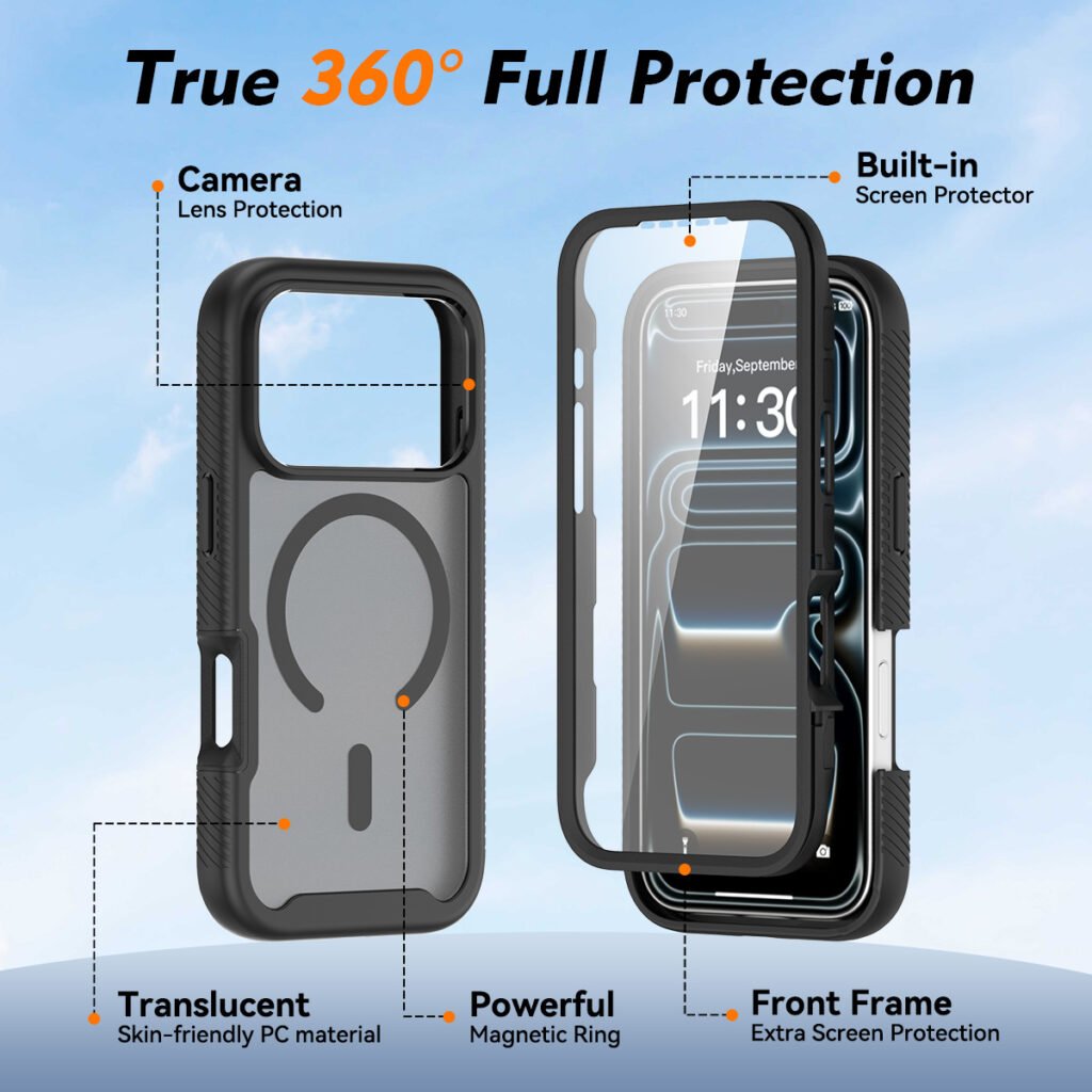 iPhone 17 Pro (18 Pro compatible) Skin-like Starry Sky All-Weather Case (Magnetic Attachment + Screen Protector)