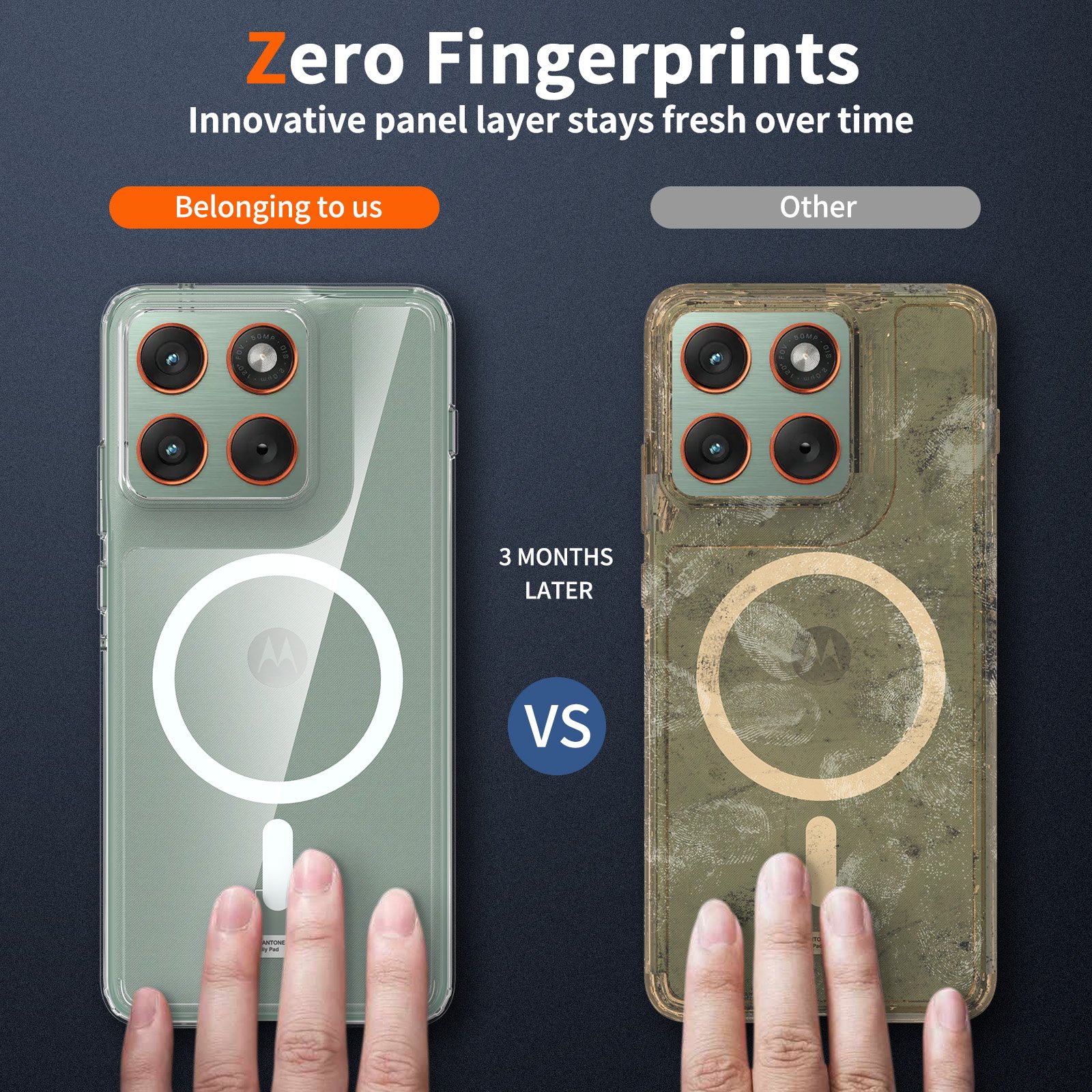 Motorola Edge 70 5G - Anti-Scratch Dual-Function (Magnetic Attachment) for Overseas Use - Image 4