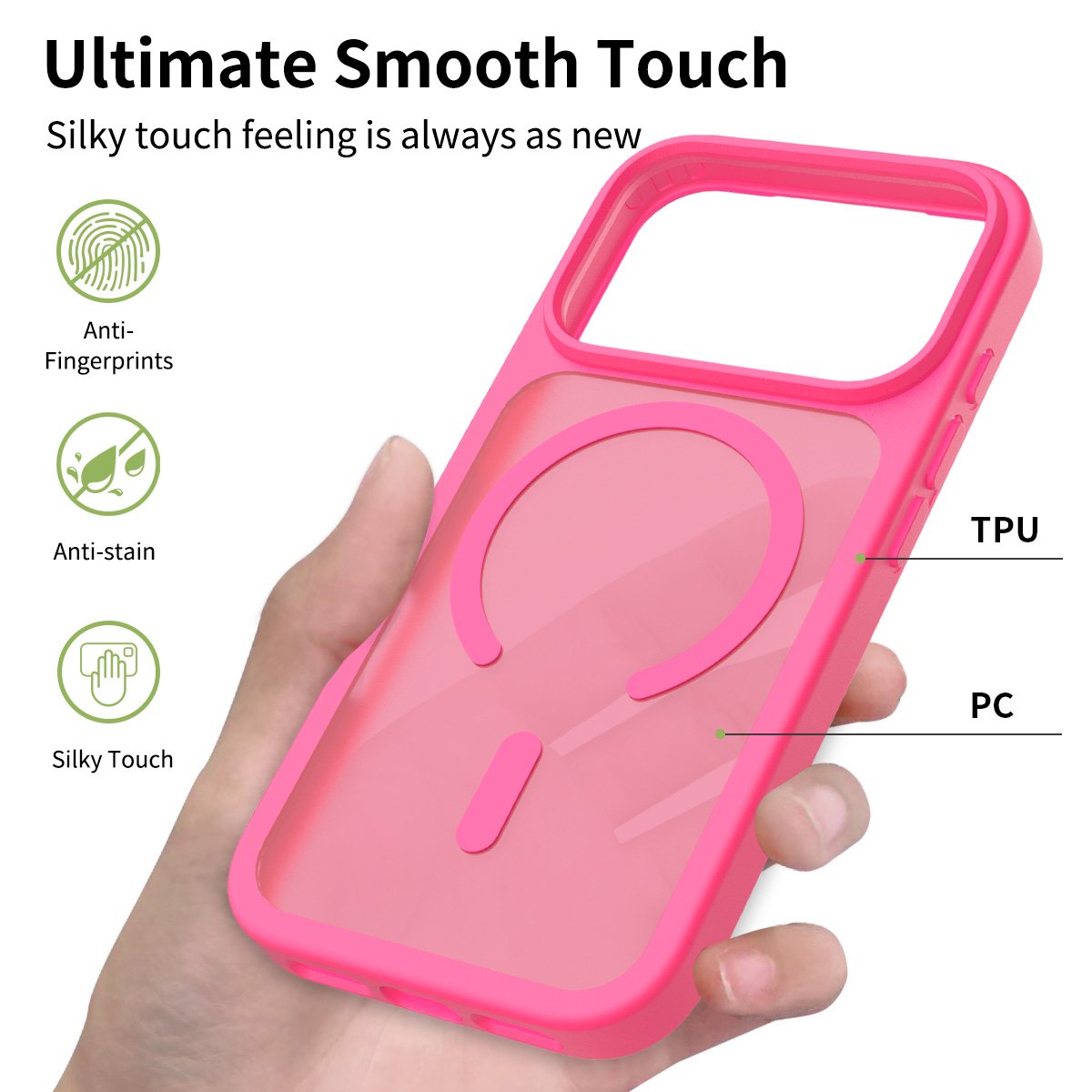 iPhone 17 Pro - Silver Shield Touch-Skin Fusion (Magnetic Attachment) - Image 16