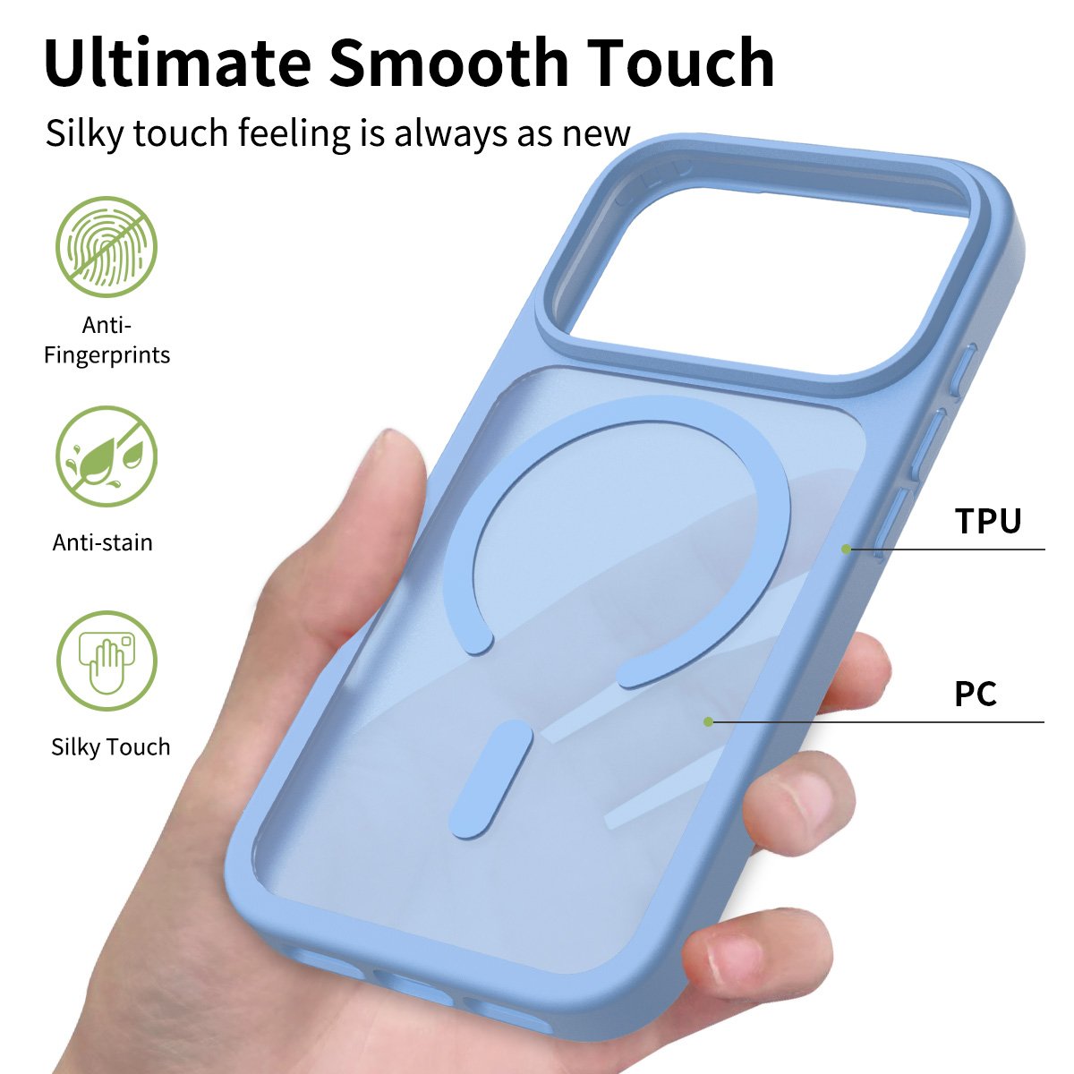 iPhone 17 Pro - Silver Shield Touch-Skin Fusion (Magnetic Attachment) - Image 19