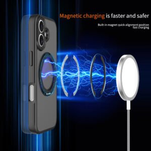 iPhone 17 Fine Hole Silver Shield Touchable Rotating Stand - Image 5
