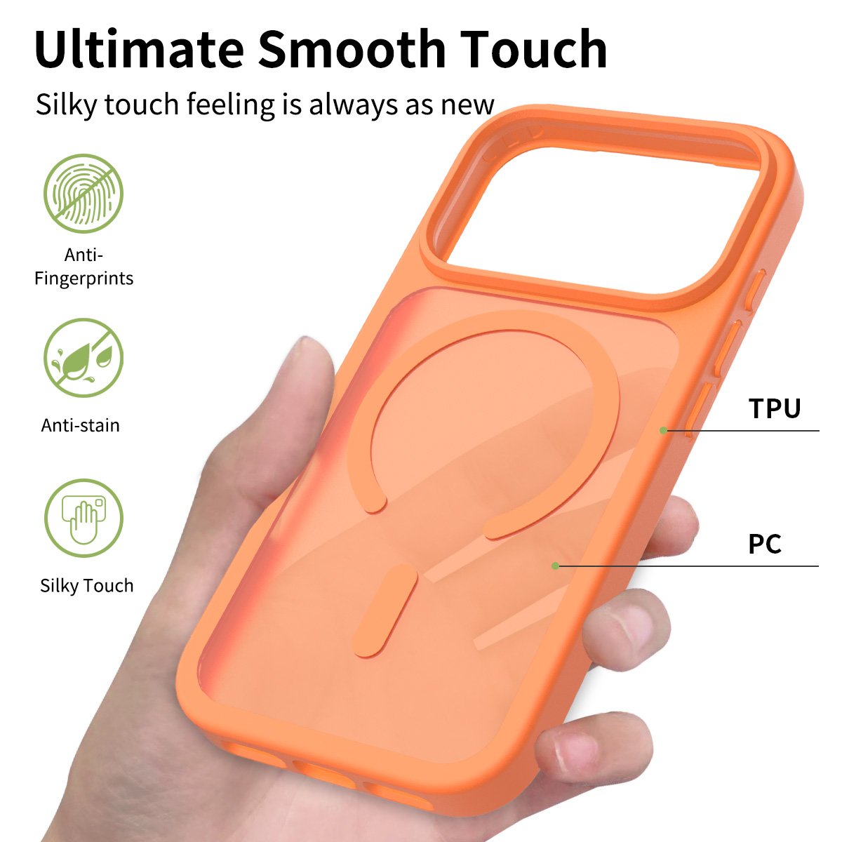 iPhone 17 Pro - Silver Shield Touch-Skin Fusion (Magnetic Attachment) - Image 17