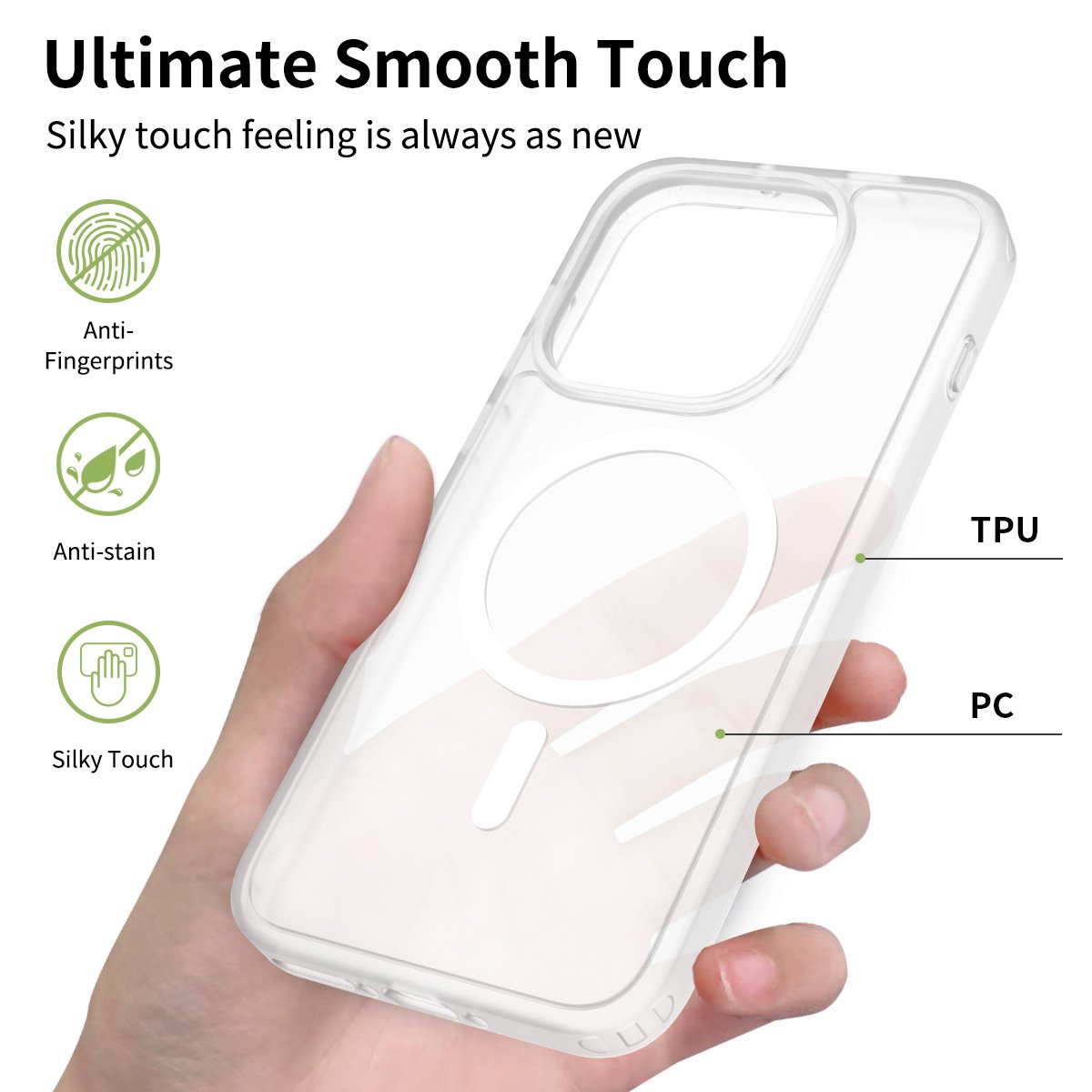 One plus 15 5G Silver Skin Touchscreen One-Sided Hybrid (Magnetic Attachment) - Image 9