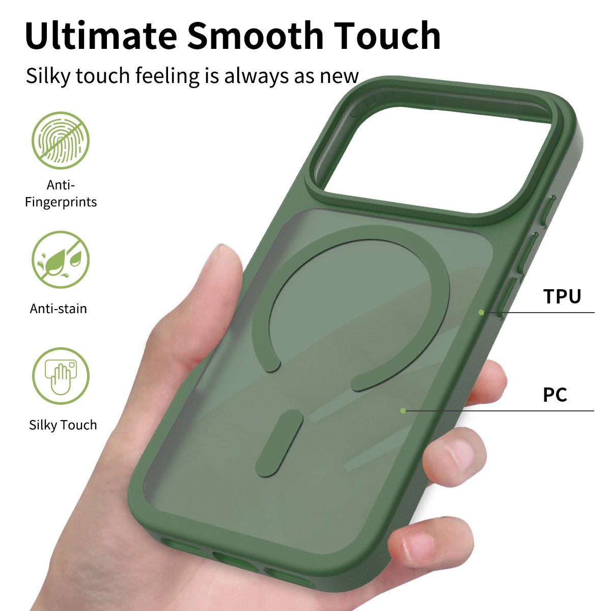 iPhone 17 Pro - Silver Shield Touch-Skin Fusion (Magnetic Attachment) - Image 24