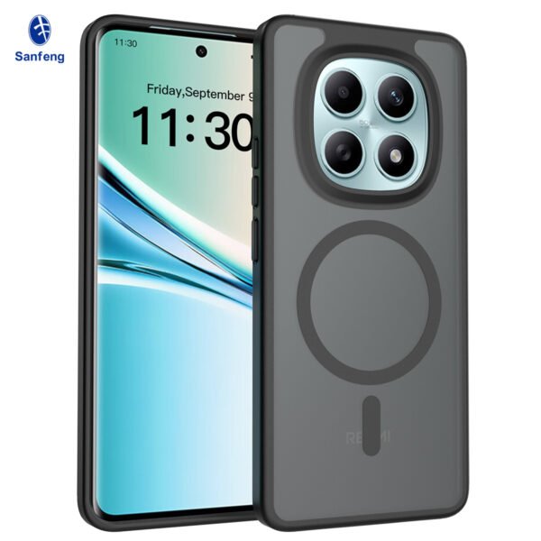 Redmi Note 15 4G (5G compatible) - Silver Shield Touchable Two-in-One (Magnetic Attachment)