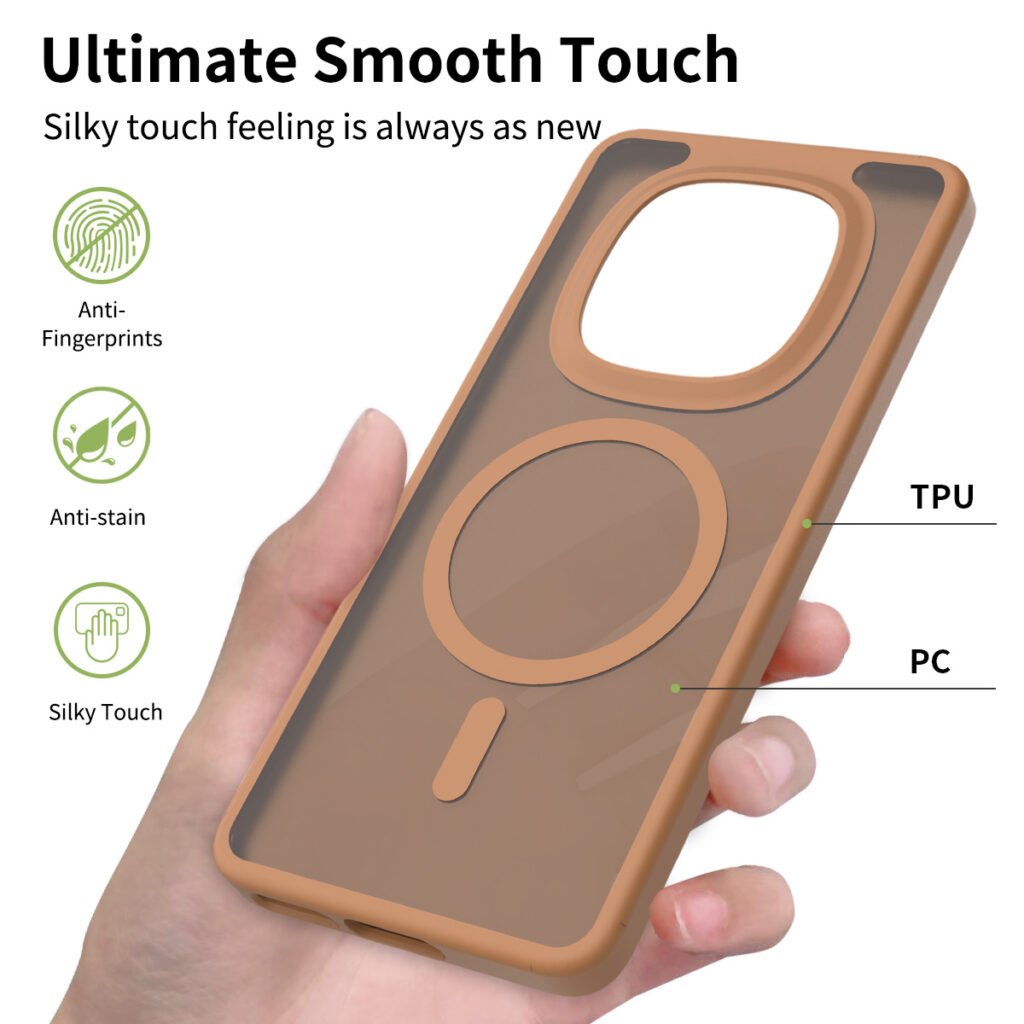 Redmi Note 15 4G (5G compatible) - Silver Shield Touchable Two-in-One (Magnetic Attachment)