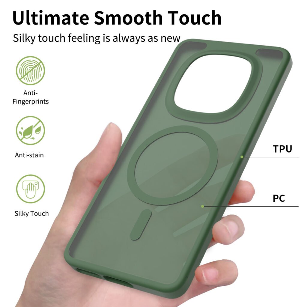 Redmi Note 15 4G (5G compatible) - Silver Shield Touchable Two-in-One (Magnetic Attachment)