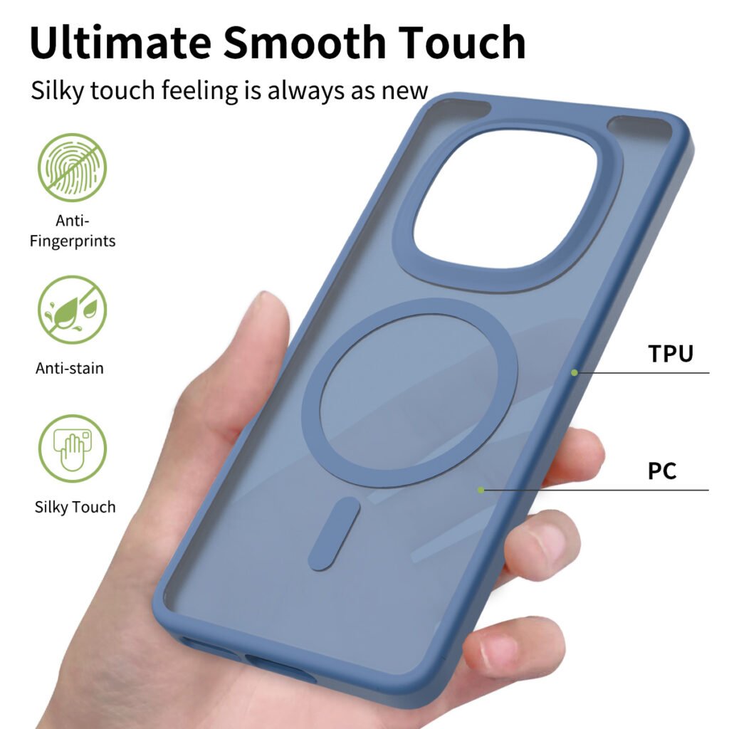 Redmi Note 15 4G (5G compatible) - Silver Shield Touchable Two-in-One (Magnetic Attachment)