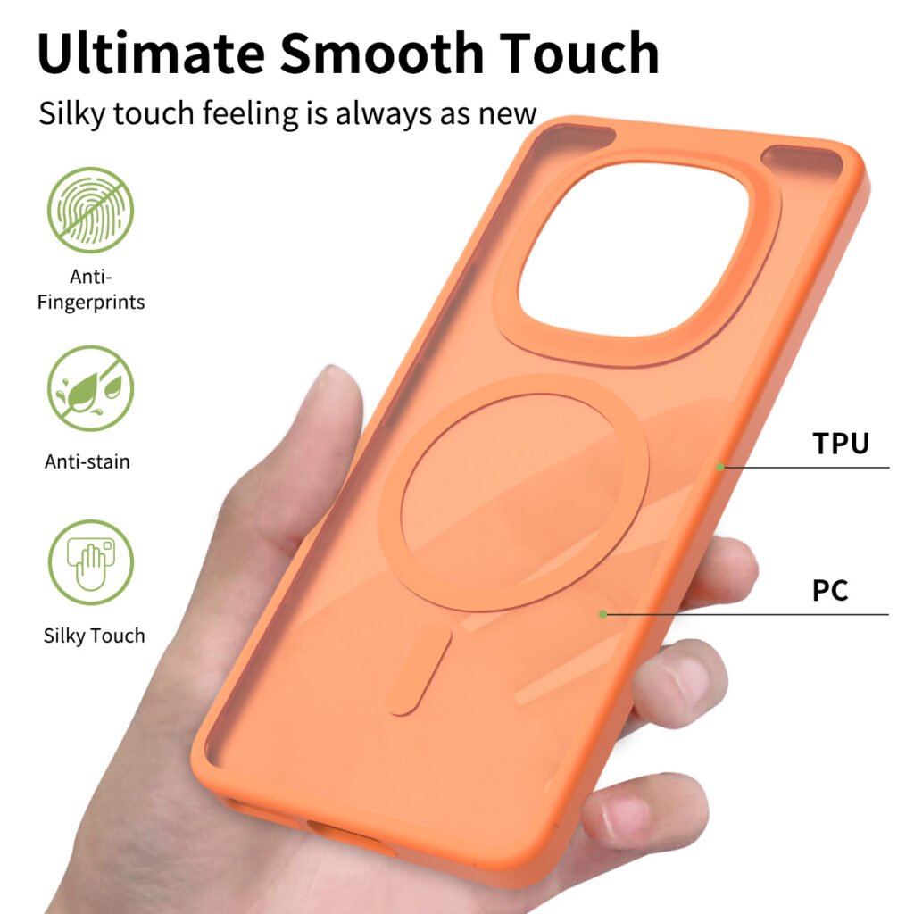 Redmi Note 15 4G (5G compatible) - Silver Shield Touchable Two-in-One (Magnetic Attachment)