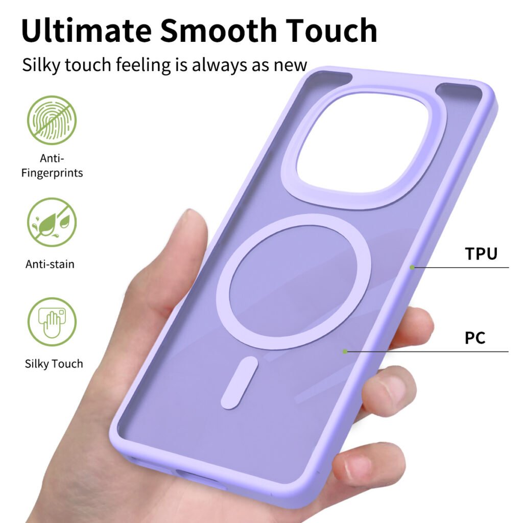 Redmi Note 15 4G (5G compatible) - Silver Shield Touchable Two-in-One (Magnetic Attachment)