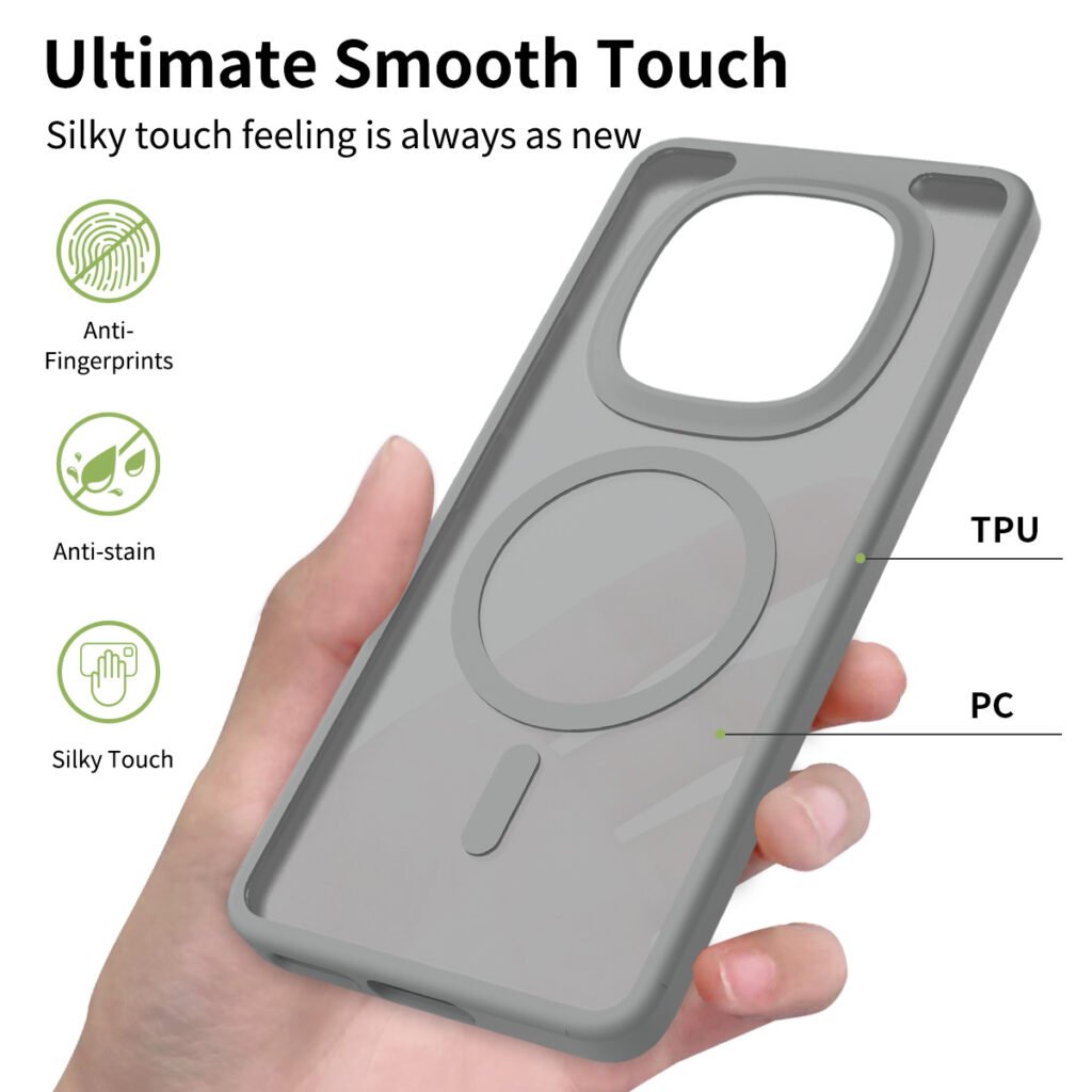 Redmi Note 15 4G (5G compatible) - Silver Shield Touchable Two-in-One (Magnetic Attachment)