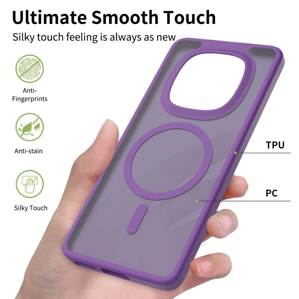 Redmi Note 15 4G (5G compatible) - Silver Shield Touchable Two-in-One (Magnetic Attachment)