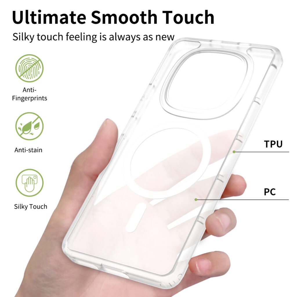 Redmi Note 15 4G (5G compatible) - Silver Shield Touchable Two-in-One (Magnetic Attachment)