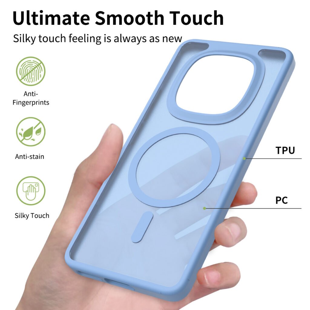 Redmi Note 15 4G (5G compatible) - Silver Shield Touchable Two-in-One (Magnetic Attachment)